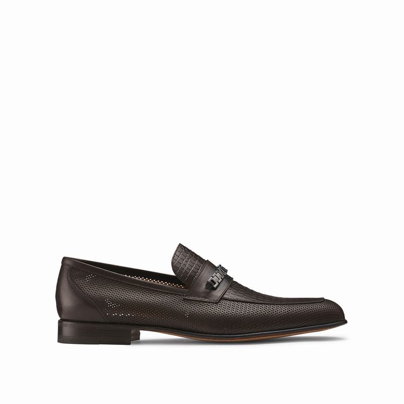 Russell & Bromley Conto Mens Perforated Loafers Brown |GZS21100BU|